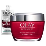 Olay Regenerist Micro-Sculpting Cream, Face Moisturizer, 1.7 oz + Whip Face Moisturizer Travel/Trial Size Bundle