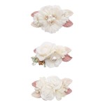 Flower Hair Clips Set-Cherrboll 3pcs Floral Hair Bow Accessories for Baby Girl Toddles Teen Gifts