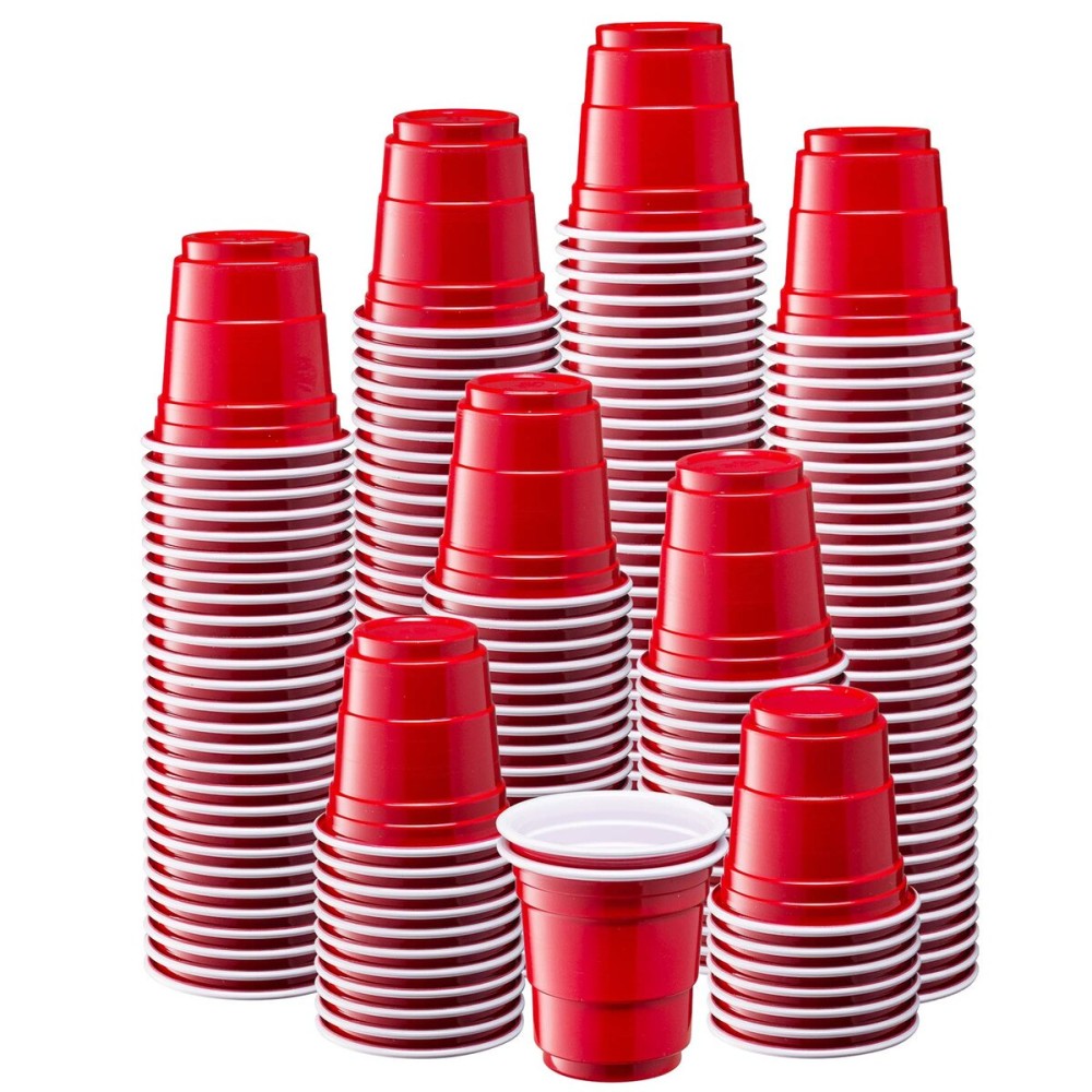 GUSTO [2 oz. - 300 Count Mini Shot Glasses Disposable - Red Jello Shot Cups for Parties and Events (Formerly Comfy Package)