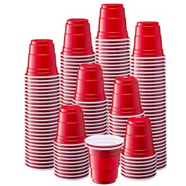 GUSTO [2 oz. - 300 Count Mini Shot Glasses Disposable - Red Jello Shot Cups for Parties and Events (Formerly Comfy Package)