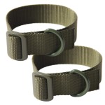 Aolamegs Tactical Gun Sling,Adjustable Rifle Sling 1.25 Nylon Strap with D Ring Loop for Hunting (2Pack) Army Green