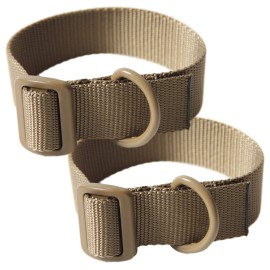 Aolamegs Tactical Gun Sling,Adjustable Rifle Sling 1.25 Nylon Strap with D Ring Loop for Hunting (2Pack) Khaki