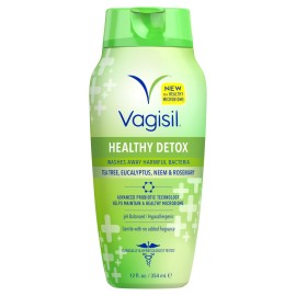 Vagisil Feminine Wash for Intimate Area Hygiene, Healthy Detox, All Over Body Wash for Women, Gynecologist Tested, Hypoallergenic and pH Balanced, 12 Fl Oz (Pack of 1)