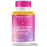 Pink Stork Lactation Probiotic - 30 Billion CFUs Multi Strain Postnatal Probiotics for Breastfeeding Women - Support Breast Milk & Gut Health, Postpartum Essentials, 30 Capsules