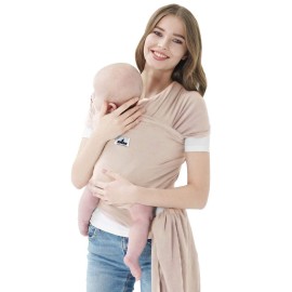 Baby Wraps Carrier, Jeroray Baby Carrier,Hands Free Infant Carrier, Lightweight,Breathable,Softness,Stone Grey