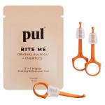 PUL Pack of 3 Reusable 2-in-1 Aligner Seating Chewie & Removal Tool - Compatible with Invisalign, Removable Braces, Retainers, Trays - Easy-to-Use Remover & Chew, Dental & Oral Hygiene Care - Orange