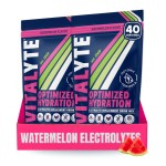 Vitalyte Electrolyte Powder Drink Mix, Isotonic Electrolyte Hydration Mix, Gluten Free Post Workout Powder Mix, Pack of 2, 35 oz. Each, Watermelon Flavor