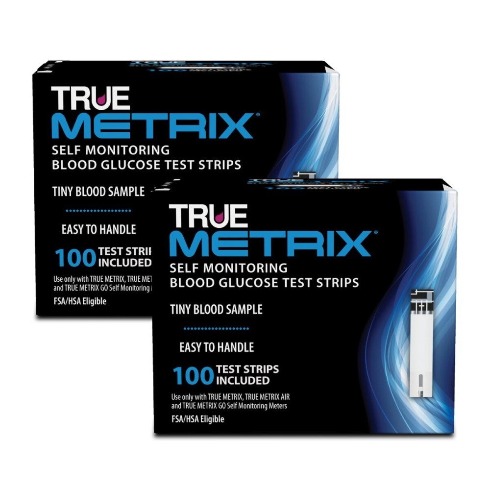 TRUE METRIX Blood Glucose Test Strips 100ct - 2 Pack (200 Test Strips)