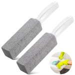Kadden 2 Pack Toilet Cleaner Hard Water Build up Remover with Ergonomic Handle, Pumice Stone Cleanning Tool Stain Hard Water Ring Cleaner for Toilet, Pool, Bathroom, Sink
