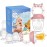 Baby Fruit Food Feeder Pacifier - Fresh Teething Pacifiers, Infant Fruit Teething Teether Toy for 3-24 Months, 6 Pcs Silicone Pouches for Toddlers & Kids & Babies, Piggy Handle 2-Pack (Pink)
