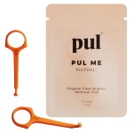 PUL Pack of 2 Reusable Clear Aligner Removal Tool - Compatible with Invisalign, Removable Braces, Retainers & Trays - Easy-to-Use Device Remover, Dental & Oral Hygiene Care Product - Orange