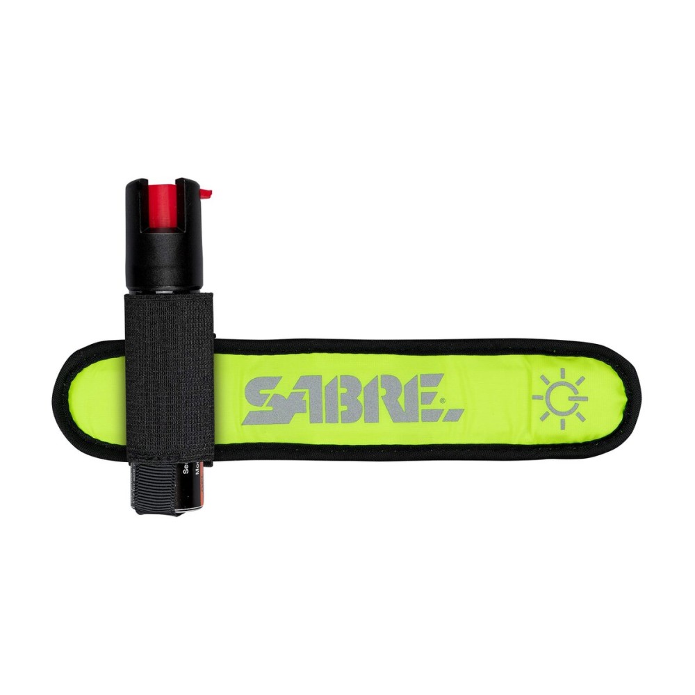 SABRE Runner Pepper Gel, Maximum Police Strength OC Spray, Reflective Strap for Easy Carry & Access, 0.67 fl oz, 4X Longer Spray Time - Up to 13 Seconds, Optional Clip-On Alarm & LED Armband Combos