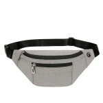 Fanny Pack for Men & Women, Fashion Waterproof Waist Packs with Adjustable Belt, Casual Bag Bum Bags for Travel Sports Running. (2-Light Grey)