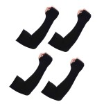 KUHNMARVIN Women Compression Arm Sleeves for men to Cover Arms Tattoo Cover-Up Volleyball Sleeve Softball Pickleball (Dark Black with Hand Golve)