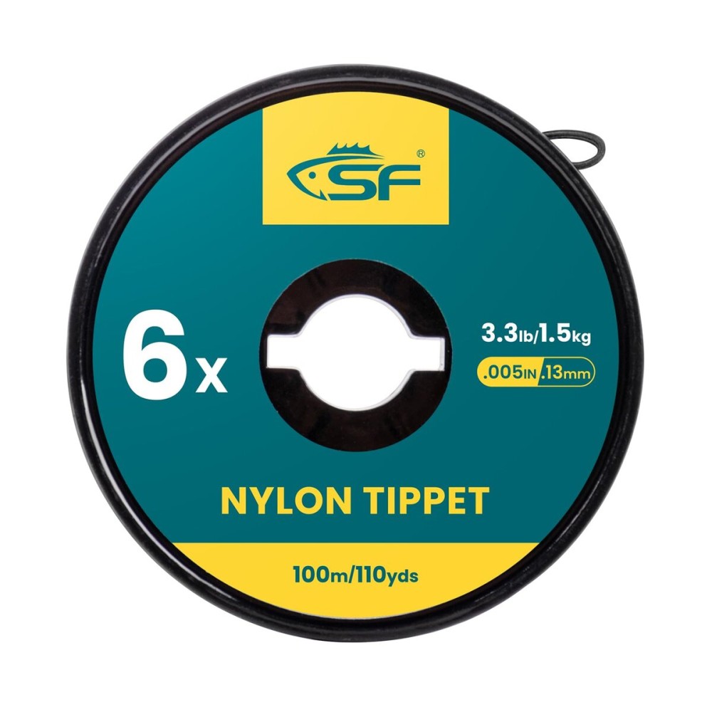 SF Clear Monofilament Nylon Tippet Line Fly Fishing Tippets Leaders Trout  100M 6X 1 Pack