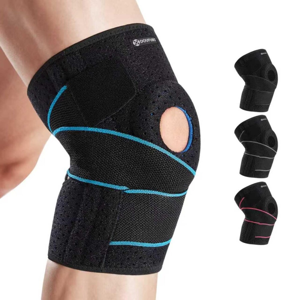 DOUFURT Knee Brace for Women & Men Meniscus Tear, Plus Size Knee Braces for Knee Pain Relief, Arthritis, Compression Knee Support Side Stabilizers