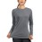 isnowood Women\'s Sun Protection Long Sleeve Shirts, UPF 50+ UV Rash Guard Swim Shirt, Workout Hiking Running Athletic Tops Gray
