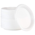 400 Count Disposable 10 Inch White Plastic Dinner Plates Extra Large