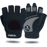 ATERCEL Weight Lifting Gloves Full Palm Protection, Workout Gloves for Gym, Cycling, Exercise, Breathable, Super Lightweight for Men and Women(Black, S)