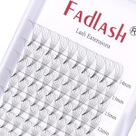 Volume Lash Extensions 6D 0.07 Lash Fans D Curl Mixed Tray 8-14mm FADLASH Premade Volume Eyelash Extensions Pointed Base Middle Stem Lash Extension Supplies (6D-0.07-D, Mix 8-14mm)