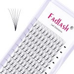 FADLASH Volume Lash Extensions 6D 0.07mm D Curl 14mm Pointed Base Middle Stem Premade Fans Soft|Optinal 10D|16D Thickness 0.07 0.10mm C D Curl 8-20mm Length (6D-0.07-D, 14mm)
