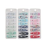 minihope snap clips for grils, snap hair clips for women, Printed pattern, fashionable and elegant,5cm,24 Count (Pack of 1)