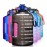 SLUXKE 74oz Water Bottle with Straw and Time Marker, Half Gallon BPA Free Huge Water Jug with Handle, LeakProof Pop Up Daily Water Intake Bottle Black