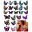 3D Butterflies and Flowers Temporary Stickers Tattoo, Colorful Body Art Tattoos for Women Kids, 126Pcs