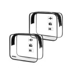 WANDF TSA Approved Toiletry Bag, 2 Packs Travel Clear Toiletry Bag, Quart Size Makeup Cosmetic Pouch with Zipper, Carry-On Airport Compliant Bag for Women and Men (2 pcs, Black)