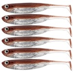 QualyQualy Paddle Tail Soft Lures Shad Lure Swimbaits Minnow Bait Paddle Tail Shad Bait for Pike Bass Trout Walleye Crappie (8, 2.75in - 6Pcs)