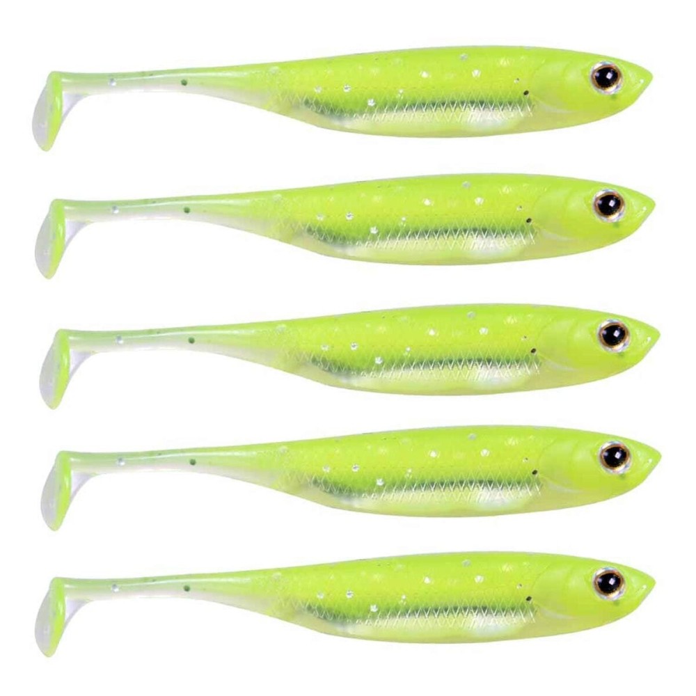 Soft Fishing Lures Paddle Tail Swimbaits Minnow Bait Shad Lure Soft Plastic Lure for Bass Fishing 1/11oz 2.75 6Pcs (6Pcs Color 07)