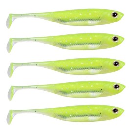 Soft Fishing Lures Paddle Tail Swimbaits Minnow Bait Shad Lure Soft Plastic Lure for Bass Fishing 1/11oz 2.75 6Pcs (6Pcs Color 07)