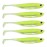 Soft Fishing Lures Paddle Tail Swimbaits Minnow Bait Shad Lure Soft Plastic Lure for Bass Fishing 1/11oz 2.75 6Pcs (6Pcs Color 07)