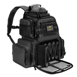 TIDEWE Tactical Range Backpack Bag for Gun and Ammo with Pistol Case (Black)