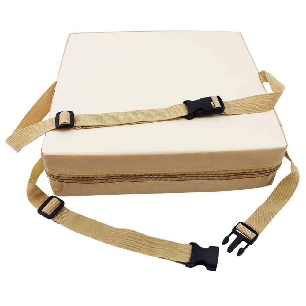 Sunmall Dining Chair Heightening Cushion Portable Dismountable Adjustable Highchair Booster for Baby Toddler Kids Infant Washable Thick Chair Seat Pad Mat (Khaki+Brown)