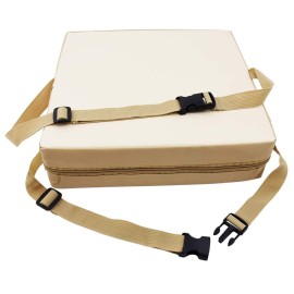 Sunmall Dining Chair Heightening Cushion Portable Dismountable Adjustable Highchair Booster for Baby Toddler Kids Infant Washable Thick Chair Seat Pad Mat (Khaki+Brown)