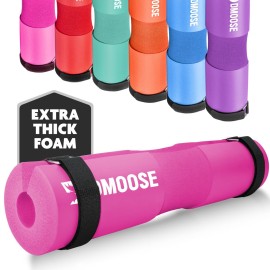 DMoose Barbell Pad, Relief Pressure from Neck, Shoulder, & Provide Lower Back Support, Non-Slip EVA Foam Squat Pad with Safety Straps, Hip Thrust Pad for Squats, Lunges - For Standard & Olympic Bars