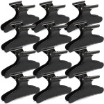 Ondder Hair Clips for Styling Sectioning Black Butterfly Hair Clips Clamps Claws Pro Salon Hair Clips for Cutting, Styling, Sectioning, Coloring Hair styling Clips Butterfly Clips Hair Accessories for