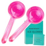 MontBeauty Ice Globes for Face, Freezer Safe and Highly Effective Facial Globes for Daily Beauty Routines, Face Roller to Tighten Skin, Reduce Puffiness, Enhance Circulation and Complexion (Pink)