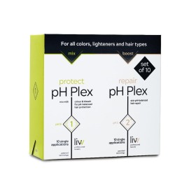 LIW pH Plex Steps 1&2 Protect & Repair Hair Care Treatment - Use with Home Hair Color & Bleach Products - Salon Quality Professional Results at Home - Value Pack (10 Sachets of Steps 1 & 2)