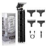 Ufree Mens Beard Trimmer, Zero Gapped T Blade Liners, Cordless Hair Clippers, Electric Razor Shavers for Men, Grooming Kit for Hair Cutting, Gifts for Men(Black)