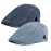 2 Pack Mens Denim Cotton Newsboy Cap Ivy Gatsby Driving Hunting Cabbie Hats (E)