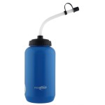 Pro Impact Squeezable Water Bottle Bendable Long Straw - LDPE BPA Free Plastic - Hydration for Baseball Hockey Gym MMA Yoga Boxing Cycling Softball Football Lacrosse (35.5 Oz.)