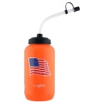 Pro Impact Squeezable Water Bottle Bendable Long Straw - LDPE BPA Free Plastic - Hydration for Baseball Hockey Gym MMA Yoga Boxing Cycling Softball Football Lacrosse (35.5 Oz.)