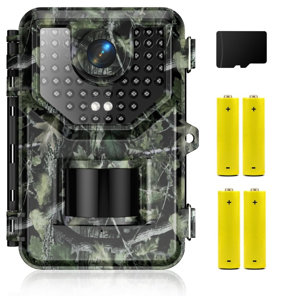 Vikeri Trail Camera, 4K 48MP Game Camera with Night Vision Motion Activated Waterproof 130Wide-Angle, 0.05s Trigger Hunting Trail Cam with 48pcs No Glow Infrared LED for Wildlife Monitoring