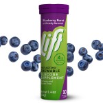 Lift Glucose Fast-Acting Glucose Chewable Energy Tablets, Blueberry, 10 ct Tube (Pack of 12)