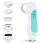 Waterproof Facial Cleansing Spin Brush Set with 5 Exfoliating Brush Heads - Electric Face Scrubber Cleanser Brush by CLSEVXY - Face Brush for Gentle Exfoliation and Deep Scrubbing
