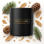 Benevolence LA Pine Scented Candle | Soy Christmas Candles, Black Candle for Home | Holiday Candles Gifts for Women and Men | Home Fragrance | Aromatherapy | Bathroom Freshener | 8oz, 45 Hour Burn