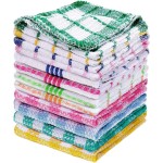 Patelai 12 Pcs Kitchen Dish Cloths for Washing Dishes Absorbent Dish Rags Cleaning Reusable Towels for Scrubbing Wipe Glass Xmas Home Household Supplies(Bright Color,13.8\'\' X 13.8\'\', 11.8 x 11.8\'\')