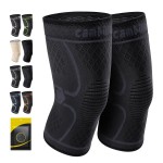 CAMBIVO Knee Braces for Knee Pain Women & Men,2 Pack Knee Compression Sleeves,Knee Support for Knee Pain Meniscus Tear,ACL & Arthritis Pain ReliefXX-Large,Black